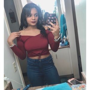 Off the shoulder crop top